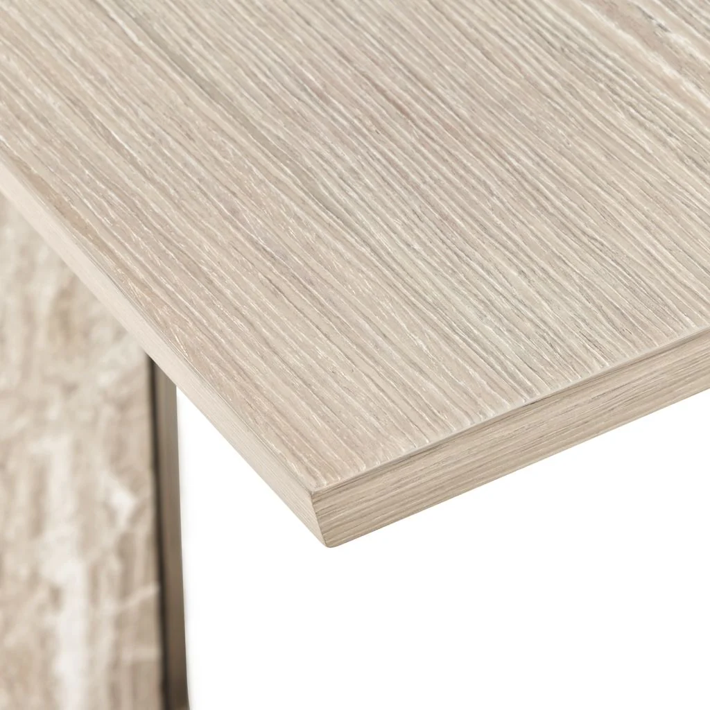 Michael Amini Lotus Bay C-Shaped Accent Table - Sand - Image 8