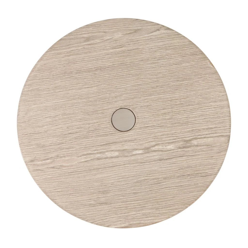 Michael Amini Lotus Bay Chairside Table - Sand - Image 3
