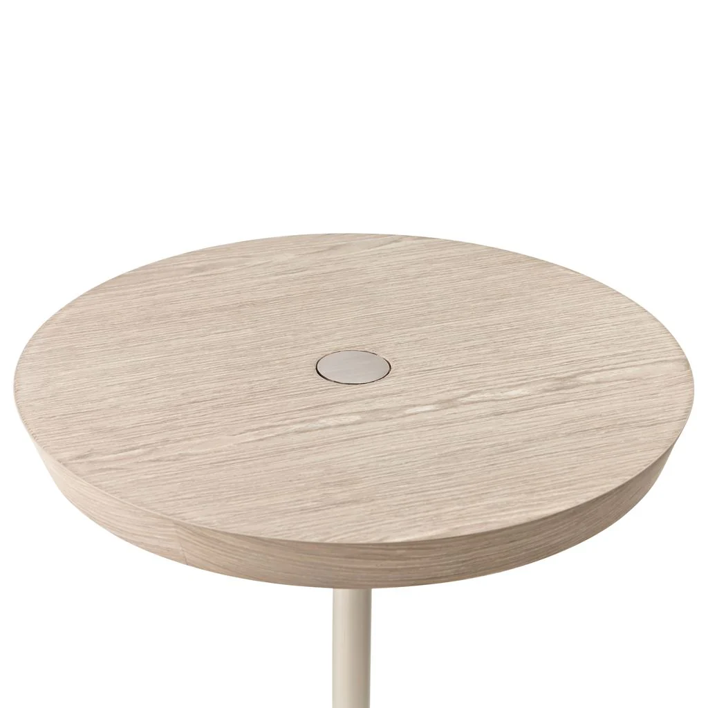 Michael Amini Lotus Bay Chairside Table - Sand - Image 4