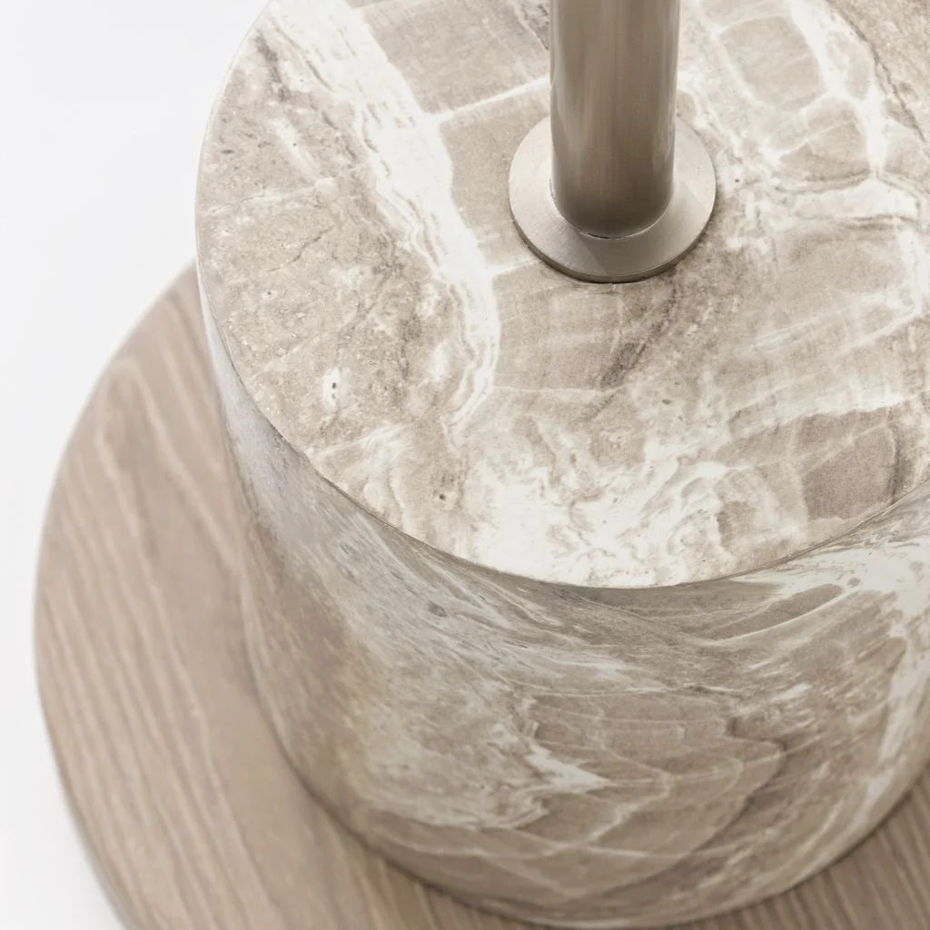 Michael Amini Lotus Bay Chairside Table - Sand - Image 6