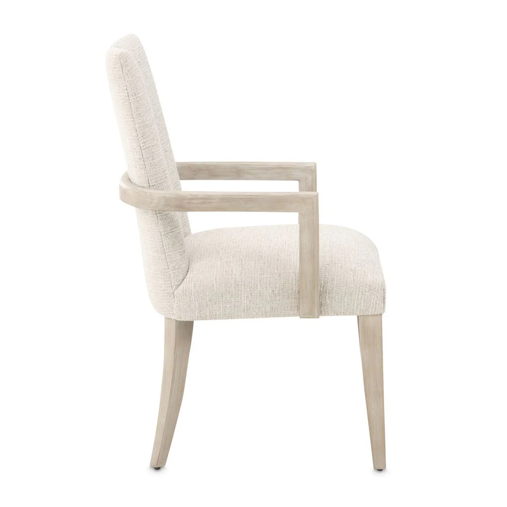 Michael Amini Lotus Bay Dining Arm Chair - Sand - Image 2