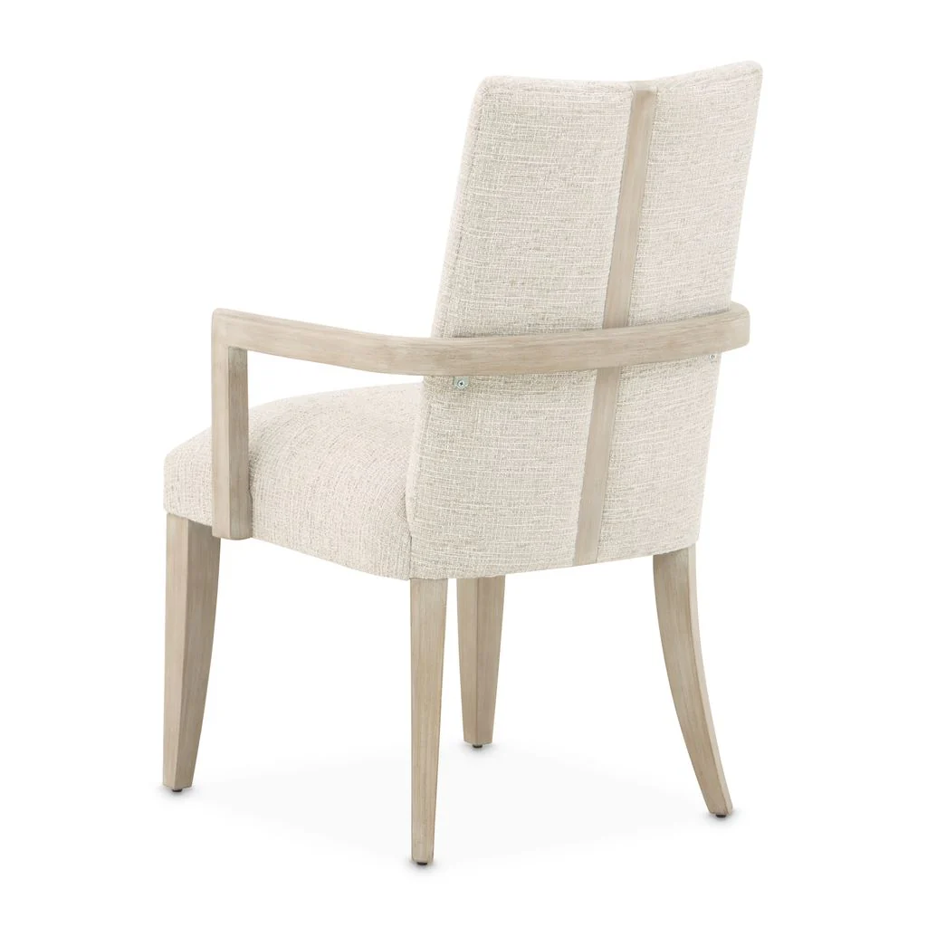 Michael Amini Lotus Bay Dining Arm Chair - Sand - Image 4