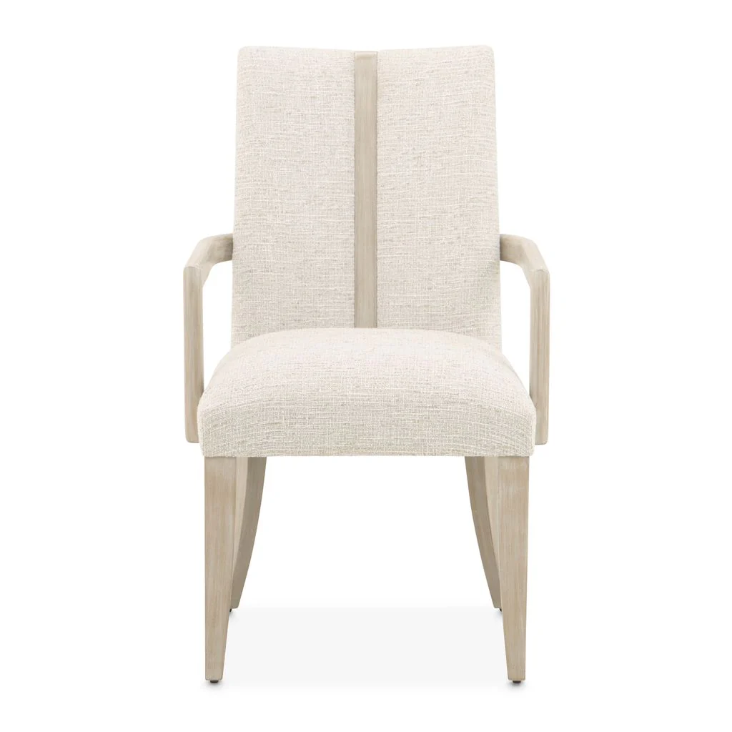 Michael Amini Lotus Bay Dining Arm Chair - Sand - Image 5