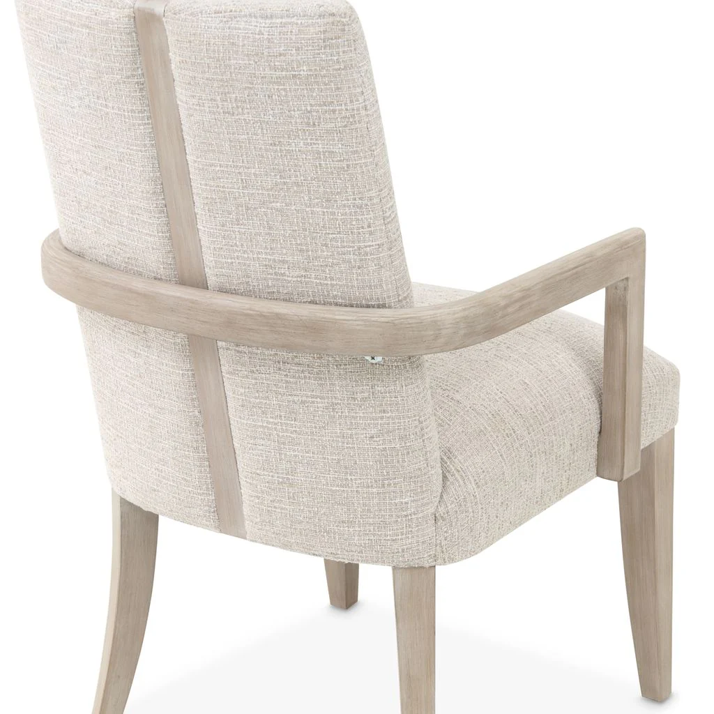 Michael Amini Lotus Bay Dining Arm Chair - Sand - Image 7