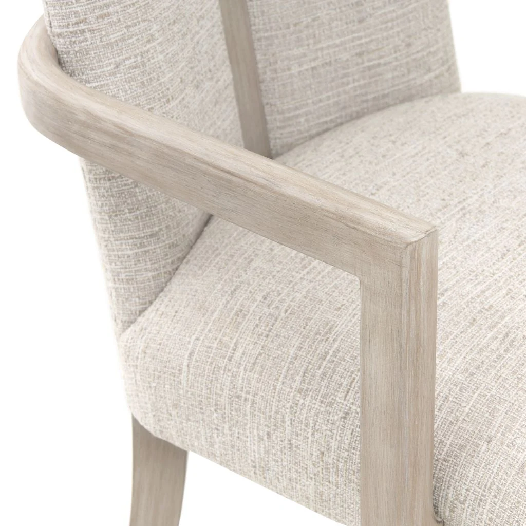Michael Amini Lotus Bay Dining Arm Chair - Sand - Image 8