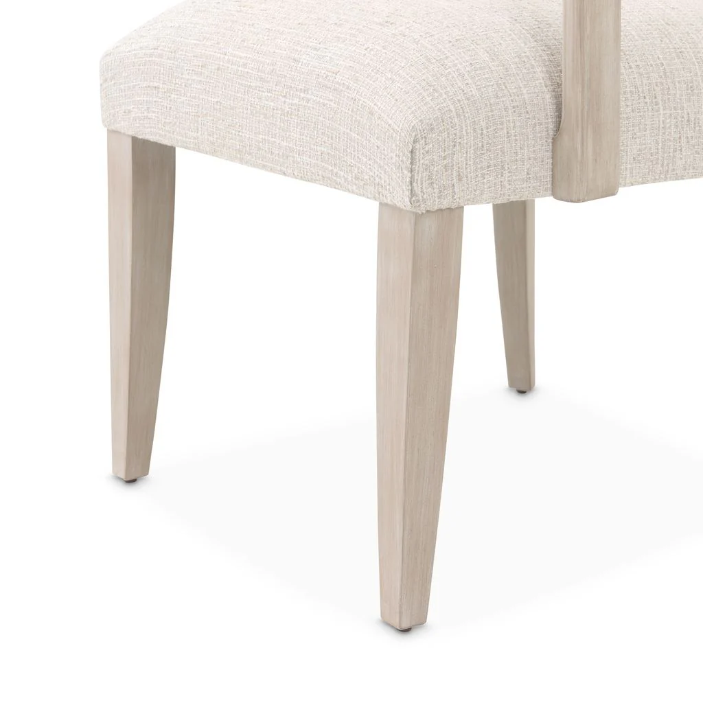Michael Amini Lotus Bay Dining Arm Chair - Sand - Image 9
