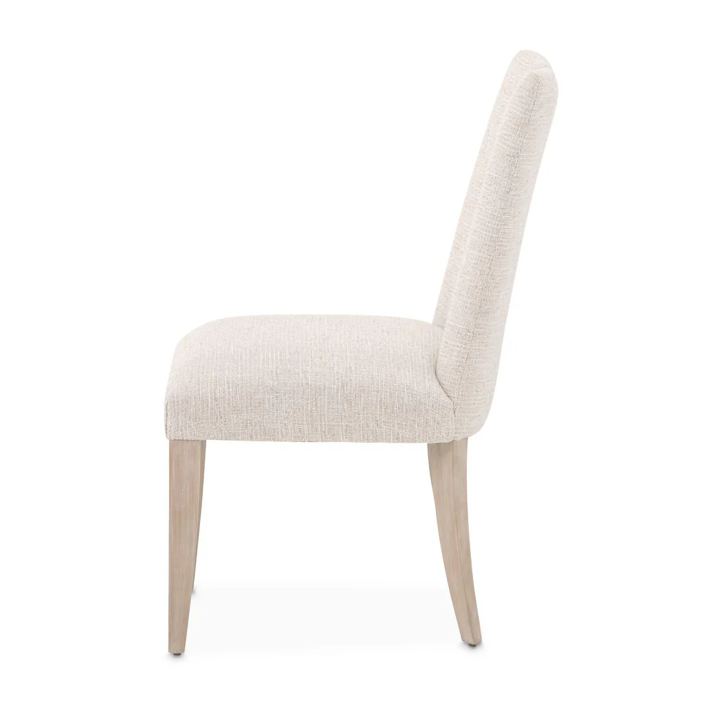 Michael Amini Lotus Bay Dining Side Chair - Sand - Set of 2 - Image 2