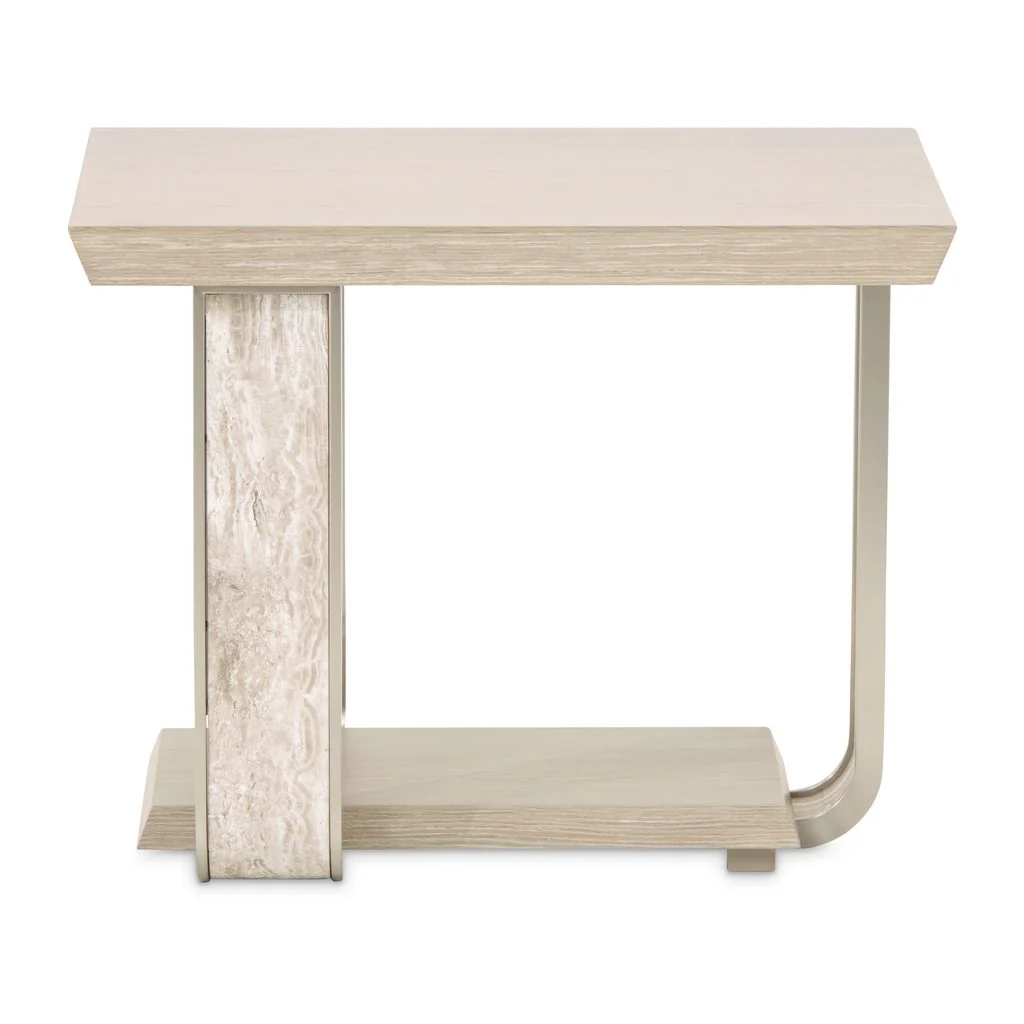 Michael Amini Lotus Bay End Table - Sand - Image 2