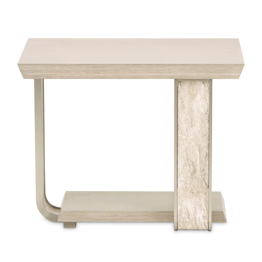 Michael Amini Lotus Bay End Table - Sand - Image 3
