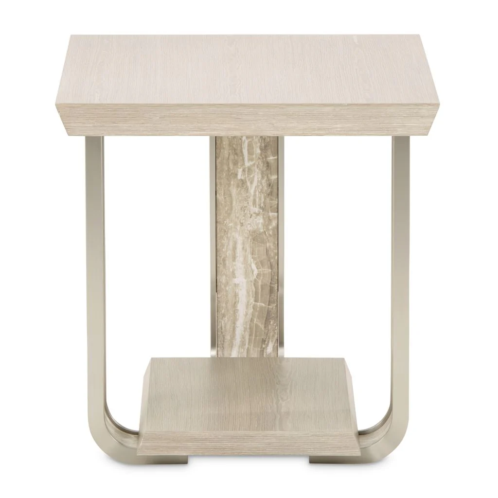 Michael Amini Lotus Bay End Table - Sand - Image 4