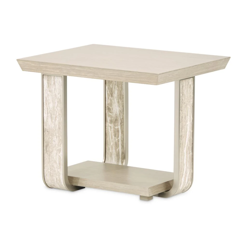 Michael Amini Lotus Bay End Table - Sand - Image 6