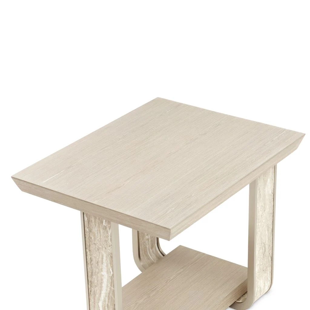 Michael Amini Lotus Bay End Table - Sand - Image 7