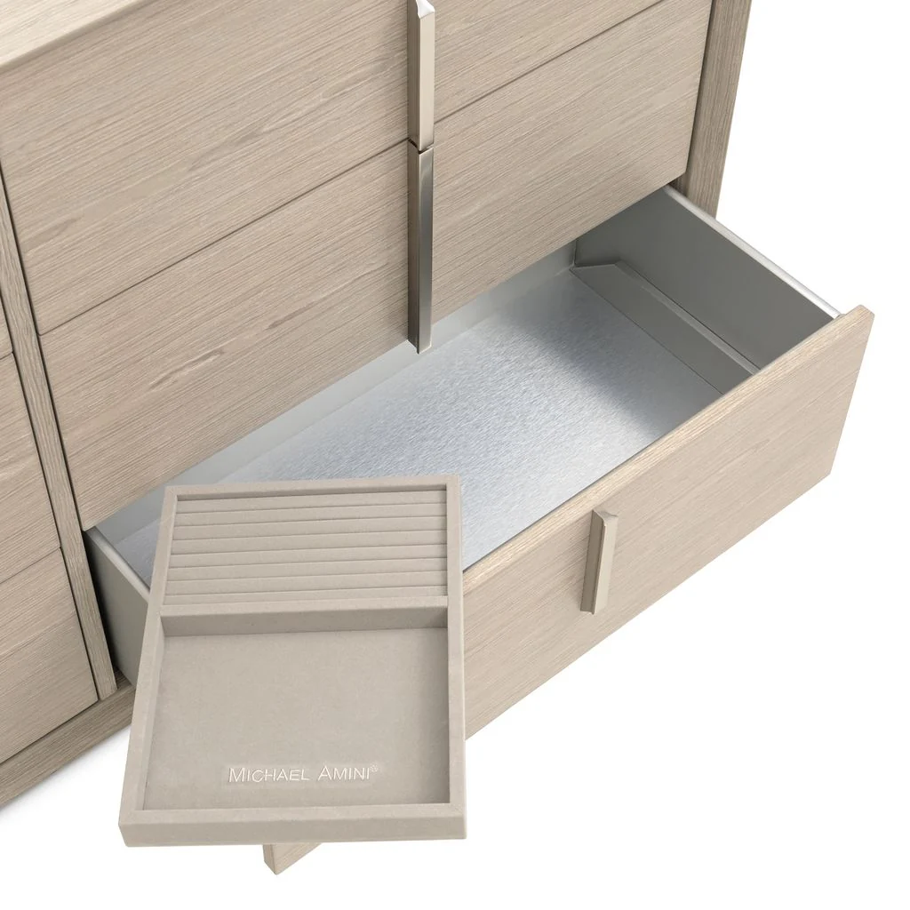 Michael Amini Lotus Bay Large Dresser - Sand - Image 9