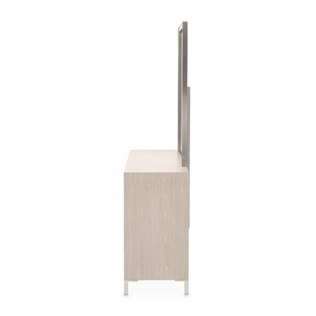 Michael Amini Lotus Bay Large Dresser with Mirror - Sand - Image 3