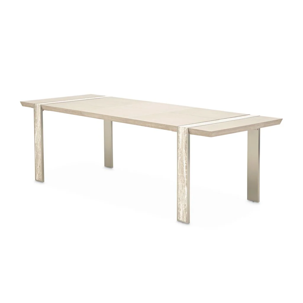 Michael Amini Lotus Bay Narrow Rectangular Dining Table - Sand - Image 10