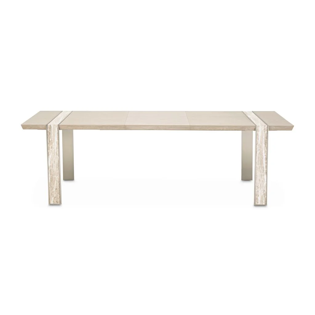 Michael Amini Lotus Bay Narrow Rectangular Dining Table - Sand - Image 6
