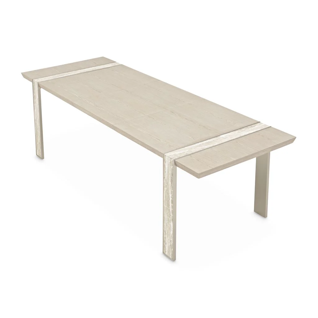 Michael Amini Lotus Bay Narrow Rectangular Dining Table - Sand - Image 7