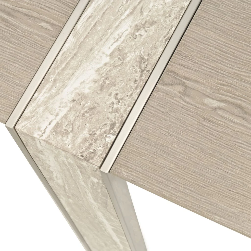 Michael Amini Lotus Bay Narrow Rectangular Dining Table - Sand - Image 8
