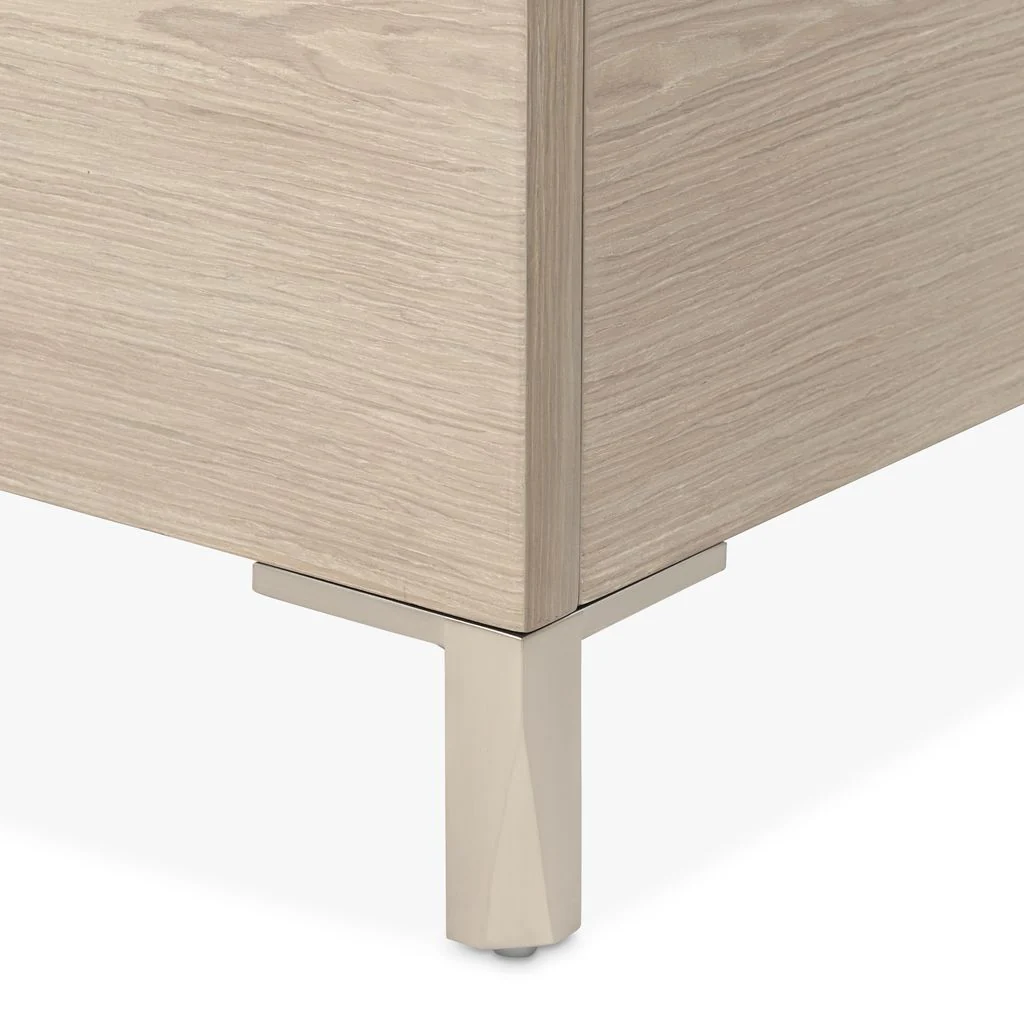 Michael Amini Lotus Bay Panel Bed with LED Lights - Sand - Image 17
