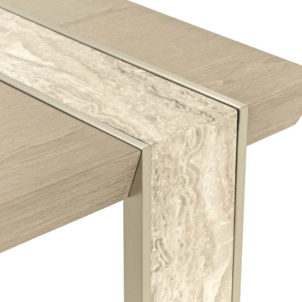 Michael Amini Lotus Bay Vanity Desk - Sand - Image 13