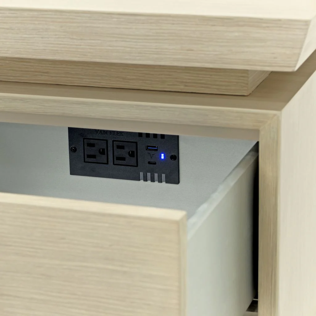 Michael Amini Lotus Bay Vanity Desk - Sand - Image 17