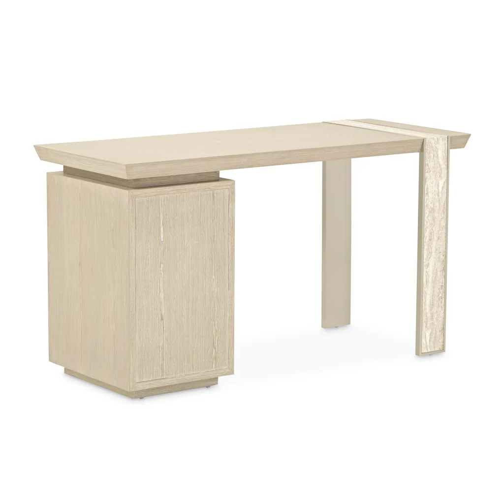 Michael Amini Lotus Bay Vanity Desk - Sand - Image 3