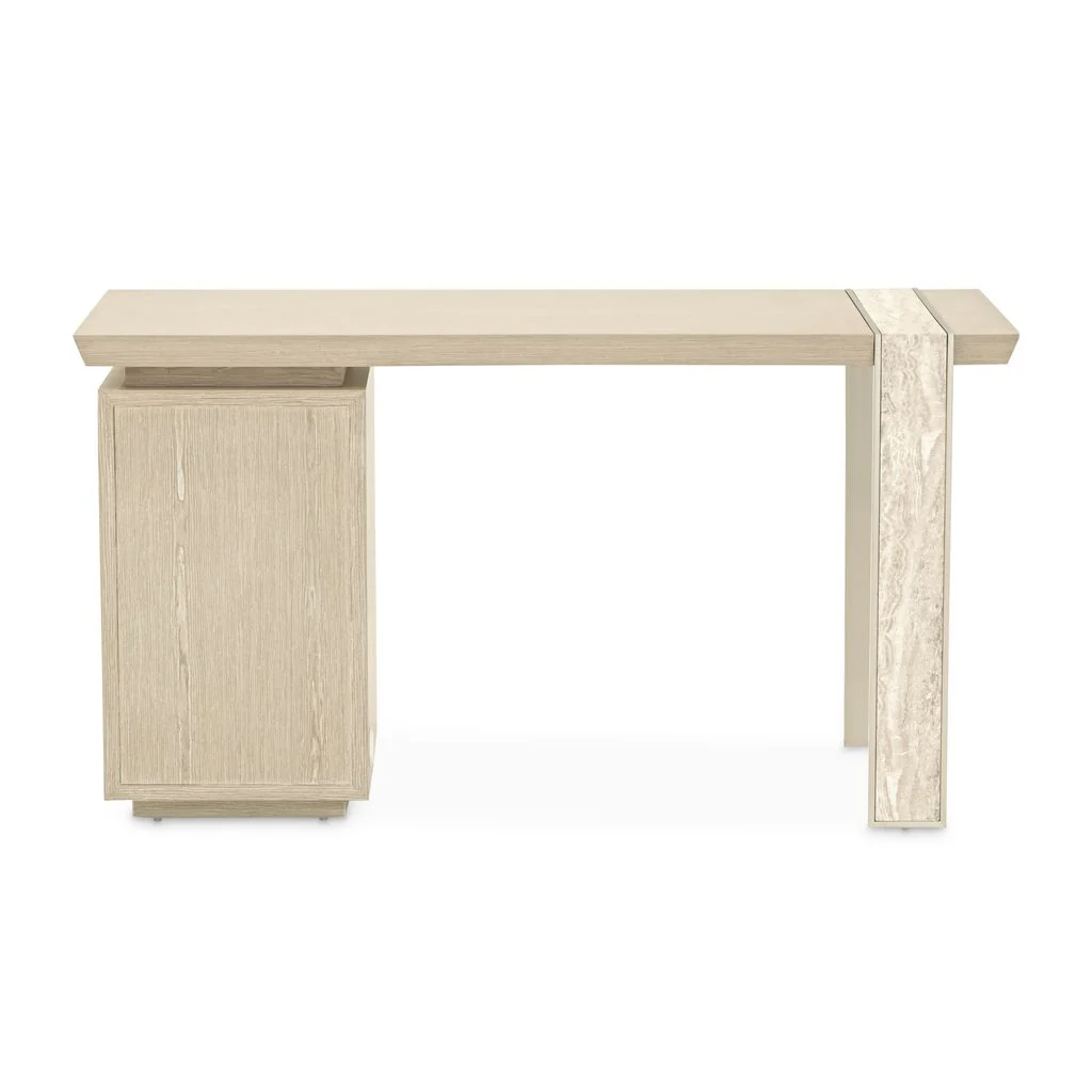 Michael Amini Lotus Bay Vanity Desk - Sand - Image 4