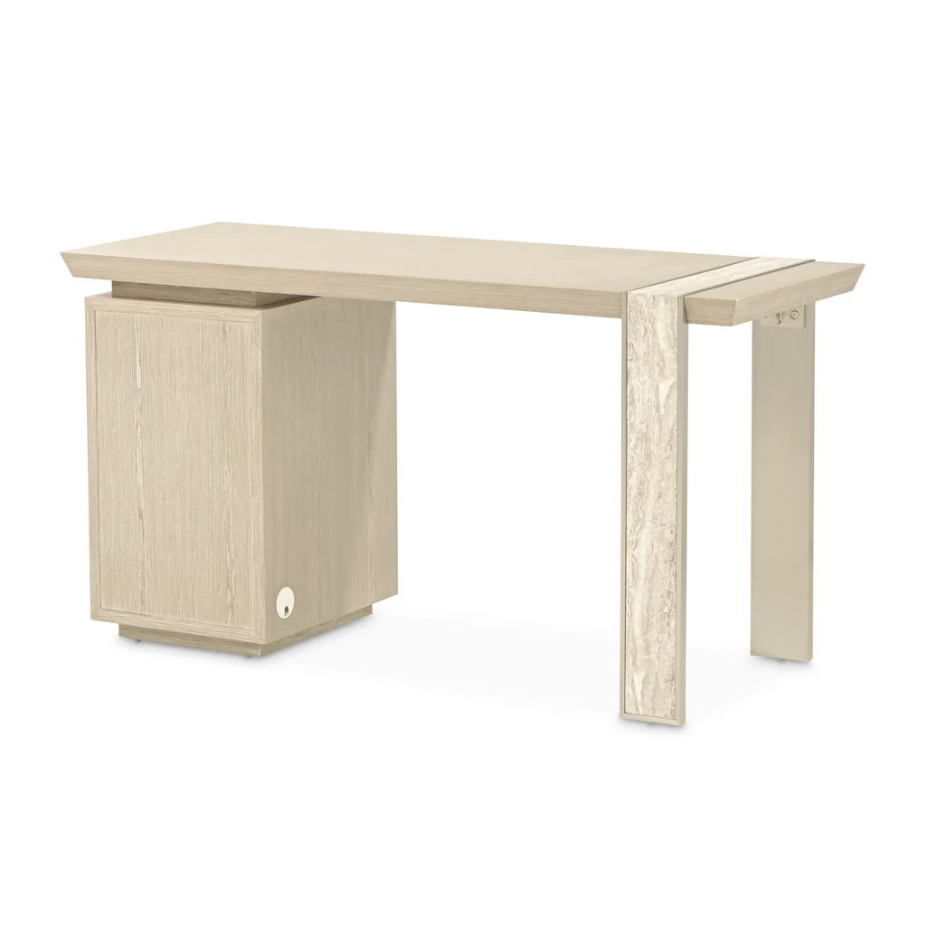 Michael Amini Lotus Bay Vanity Desk - Sand - Image 5