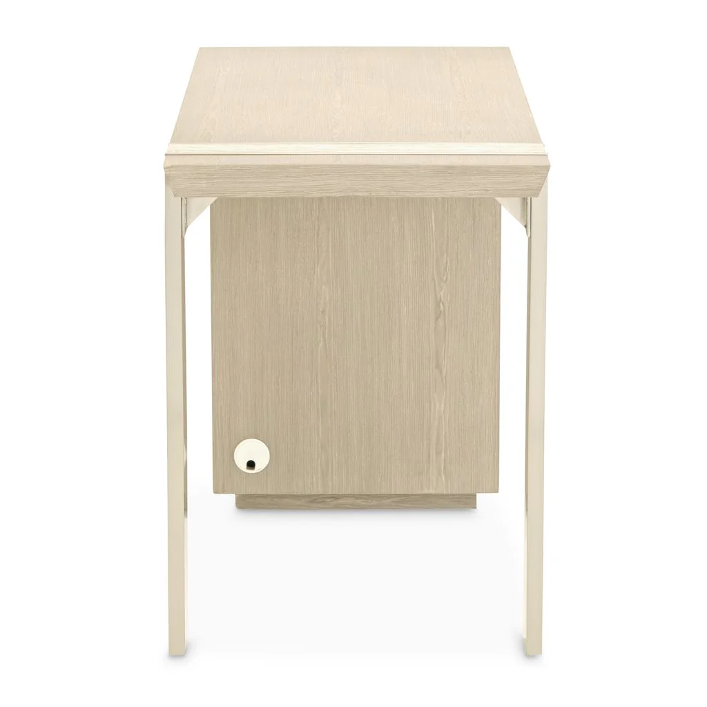 Michael Amini Lotus Bay Vanity Desk - Sand - Image 6