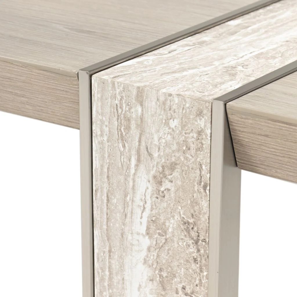 Michael Amini Lotus Bay Wide Rectangular Dining Table - Sand - Image 12