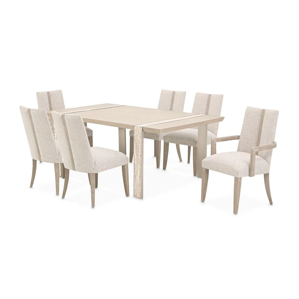 Michael Amini Lotus Bay Wide Rectangular Dining Table - Sand - Image 2