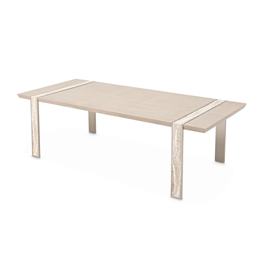 Michael Amini Lotus Bay Wide Rectangular Dining Table - Sand - Image 3
