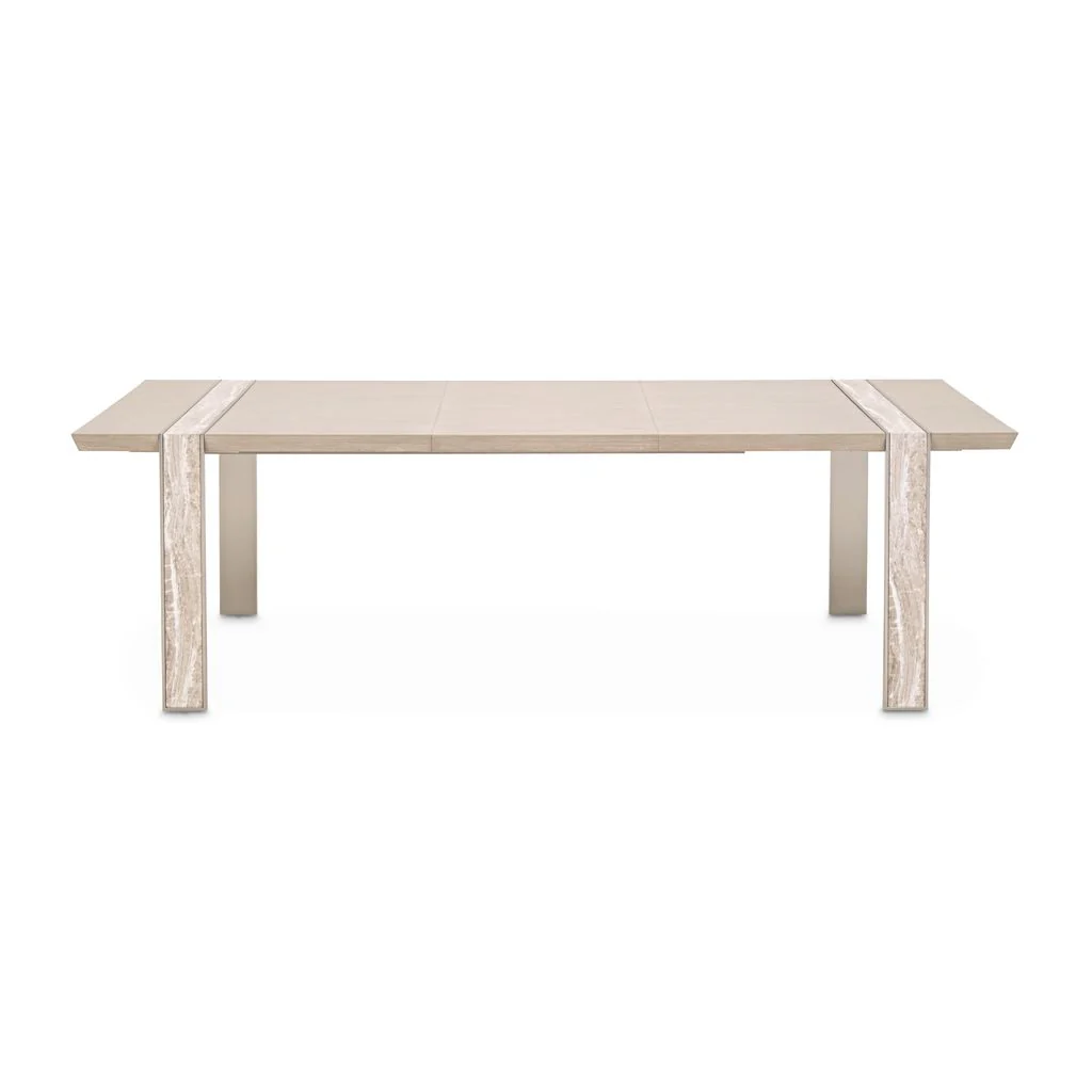 Michael Amini Lotus Bay Wide Rectangular Dining Table - Sand - Image 6