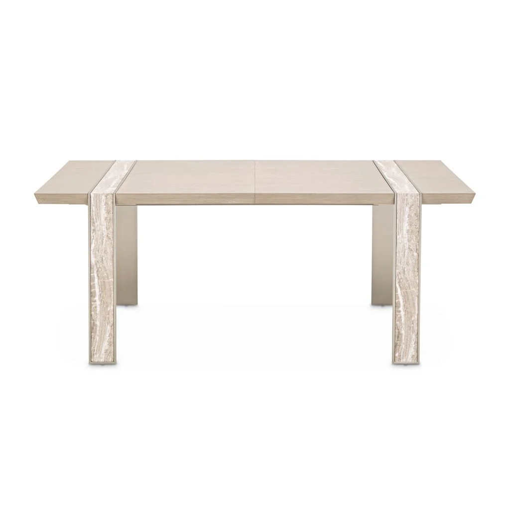 Michael Amini Lotus Bay Wide Rectangular Dining Table - Sand - Image 7