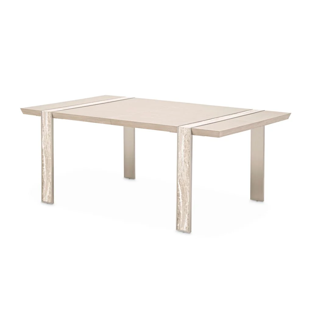 Michael Amini Lotus Bay Wide Rectangular Dining Table - Sand - Image 8
