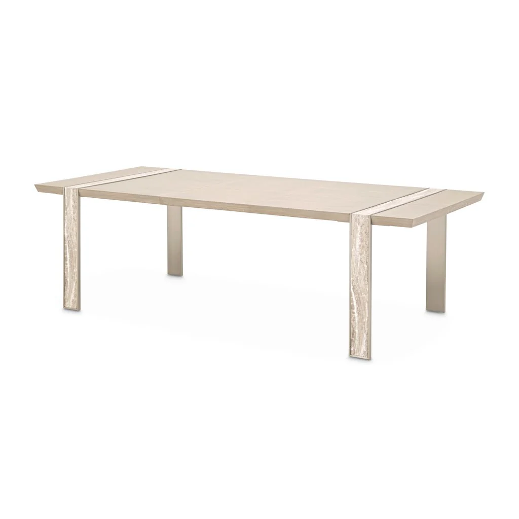 Michael Amini Lotus Bay Wide Rectangular Dining Table - Sand - Image 9