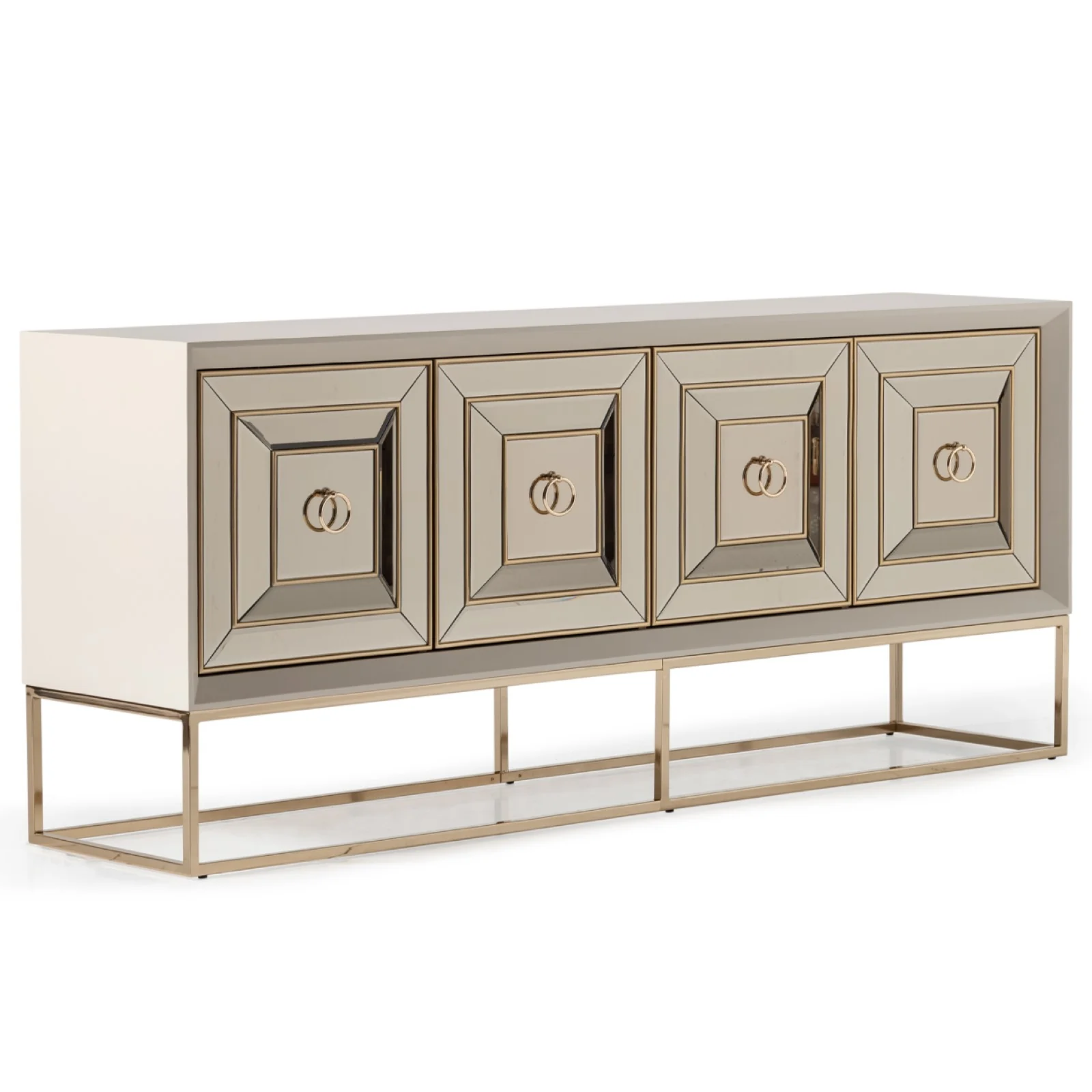 Michael Amini Madison Console - Glistening Gold - Image 2