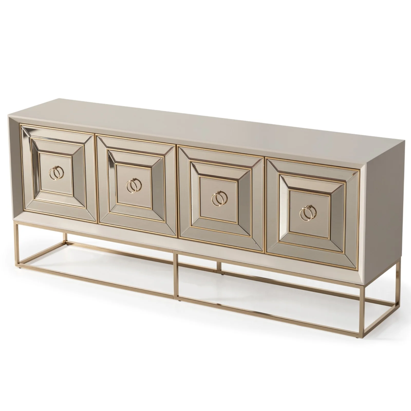Michael Amini Madison Console - Glistening Gold - Image 4