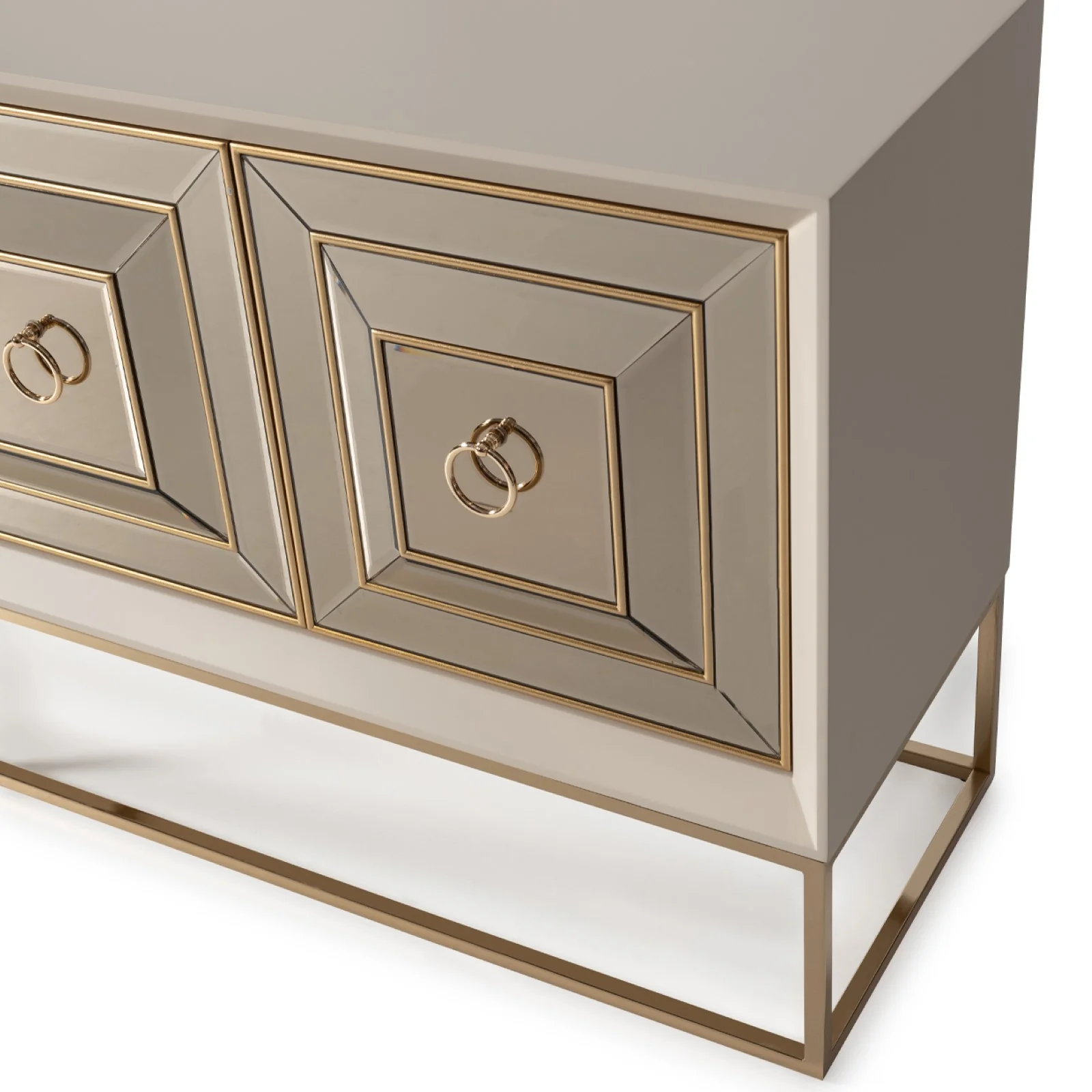 Michael Amini Madison Console - Glistening Gold - Image 5