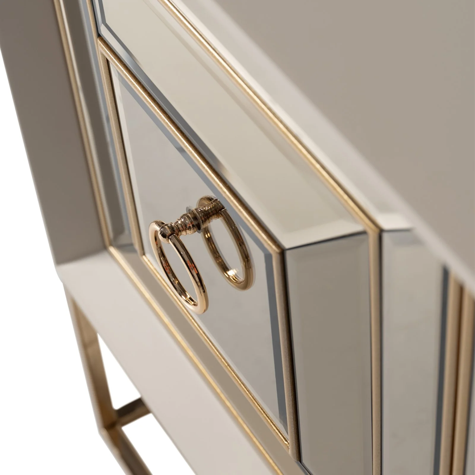 Michael Amini Madison Console - Glistening Gold - Image 8