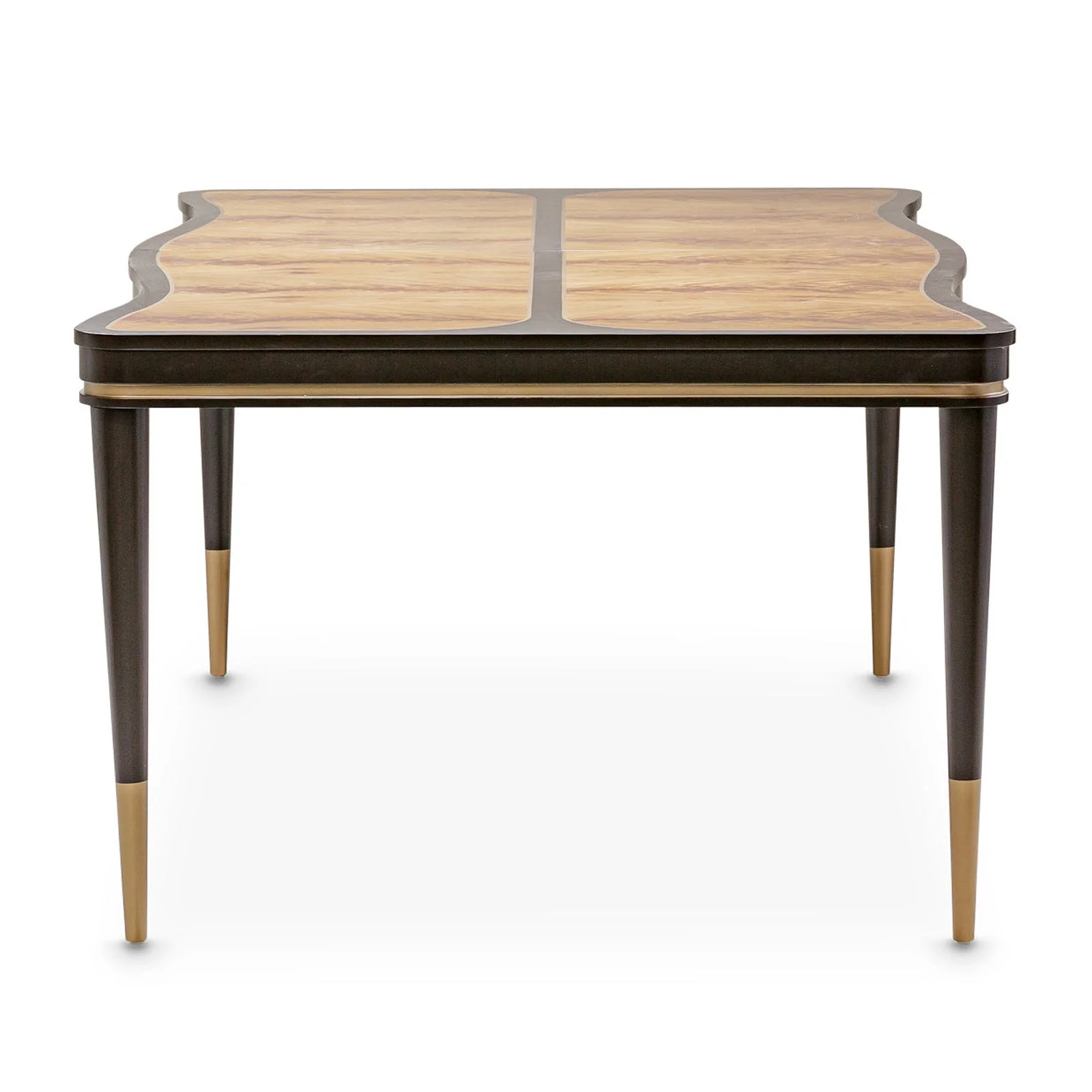 Michael Amini Malibu Crest Crotch Mahogany Rectangular Dining Table - Image 6
