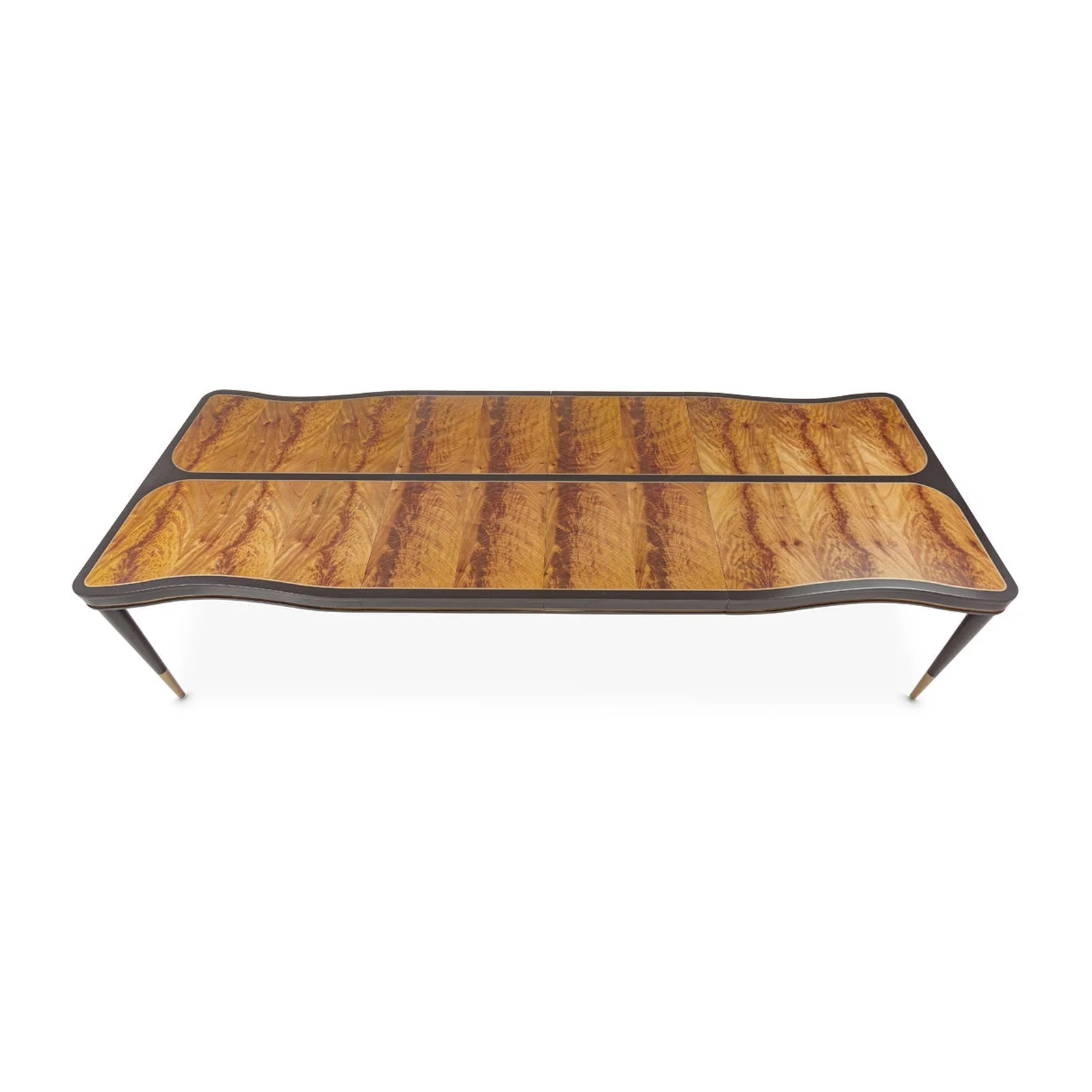 Michael Amini Malibu Crest Crotch Mahogany Rectangular Dining Table - Image 9