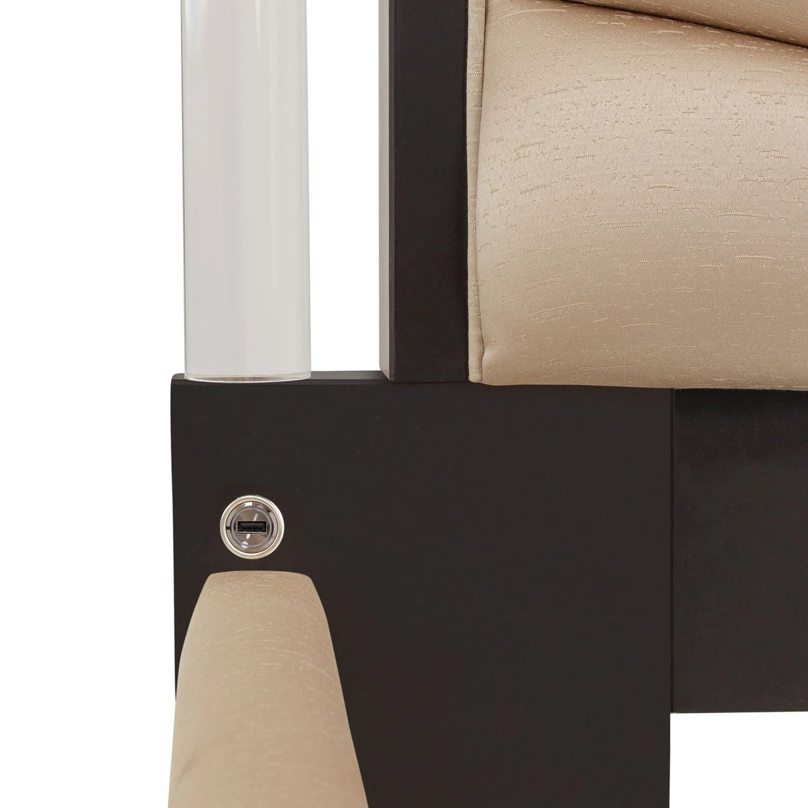 Michael Amini Malibu Crest Crotch Mahogany Scalloped Poster Bed - Image 6
