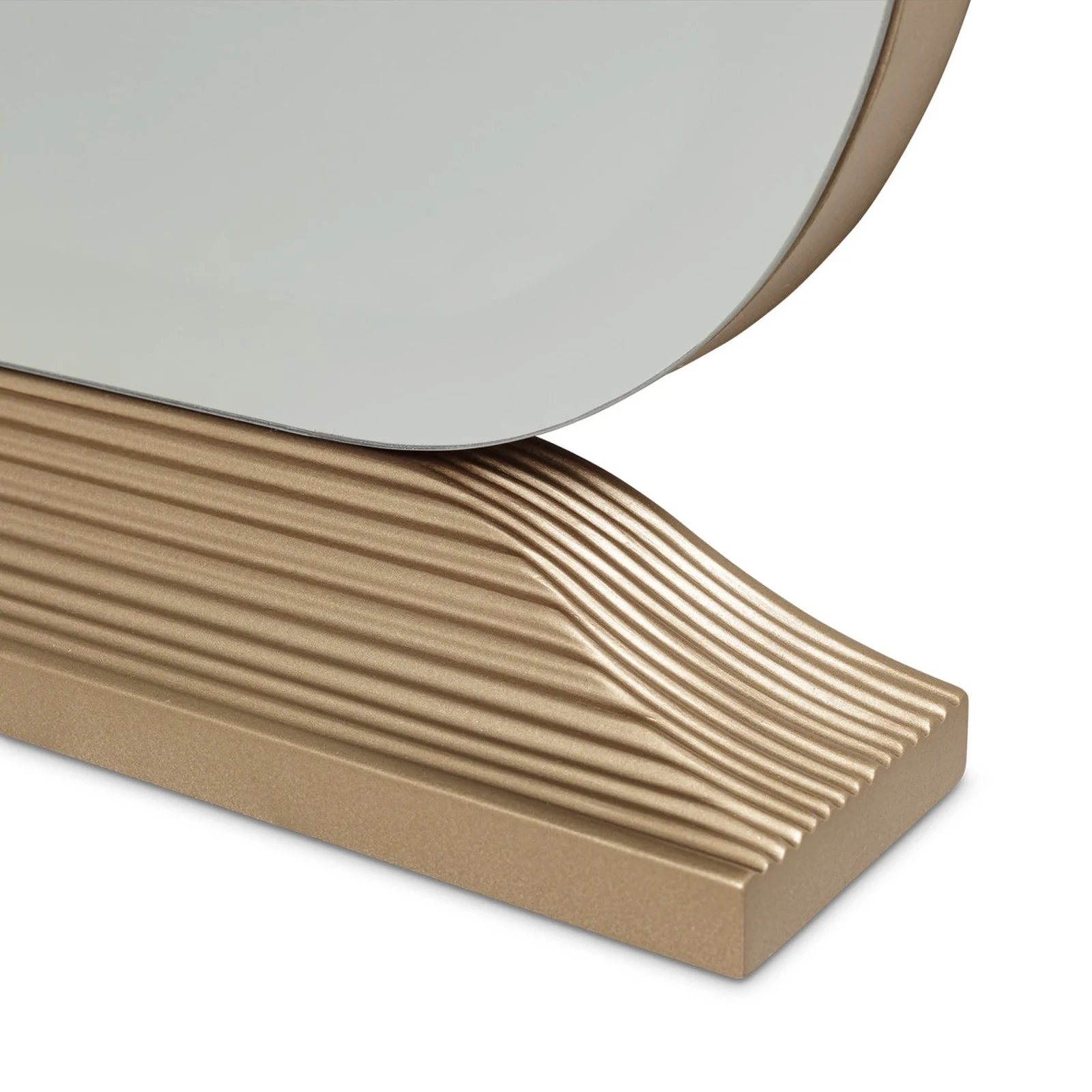 Michael Amini Malibu Crest Crotch Mahogany Vanity Mirror - Image 7