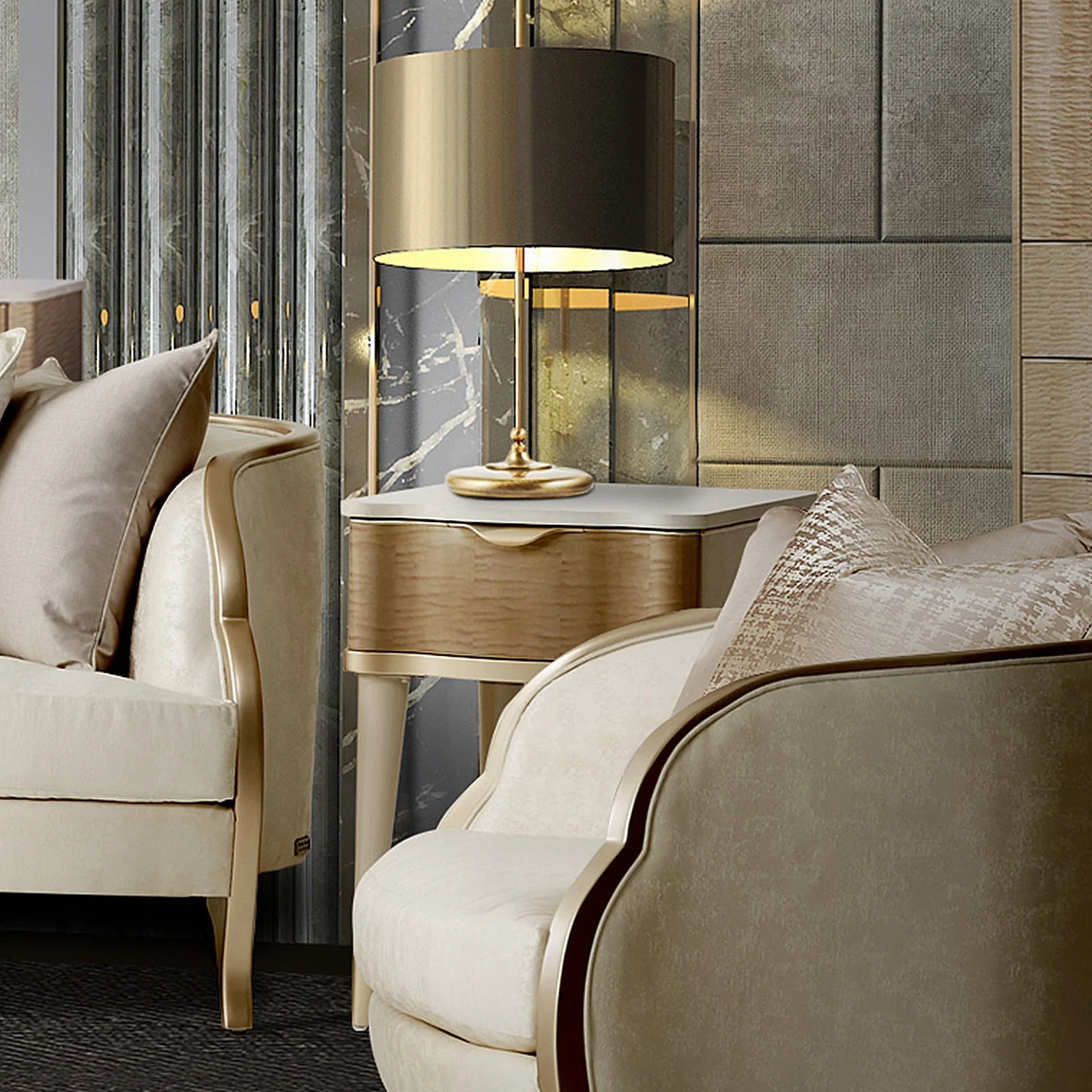 Michael Amini Malibu Crest End Table - Image 2
