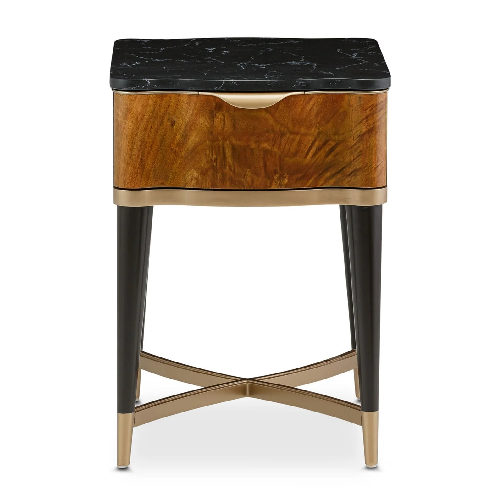 Michael Amini Malibu Crest Crotch Mahogany End Table - Image 4