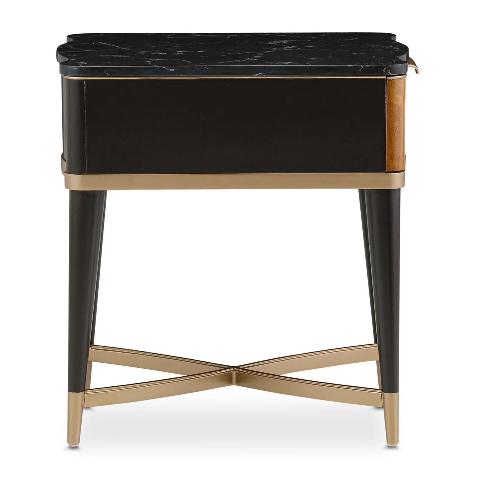 Michael Amini Malibu Crest Crotch Mahogany End Table - Image 5