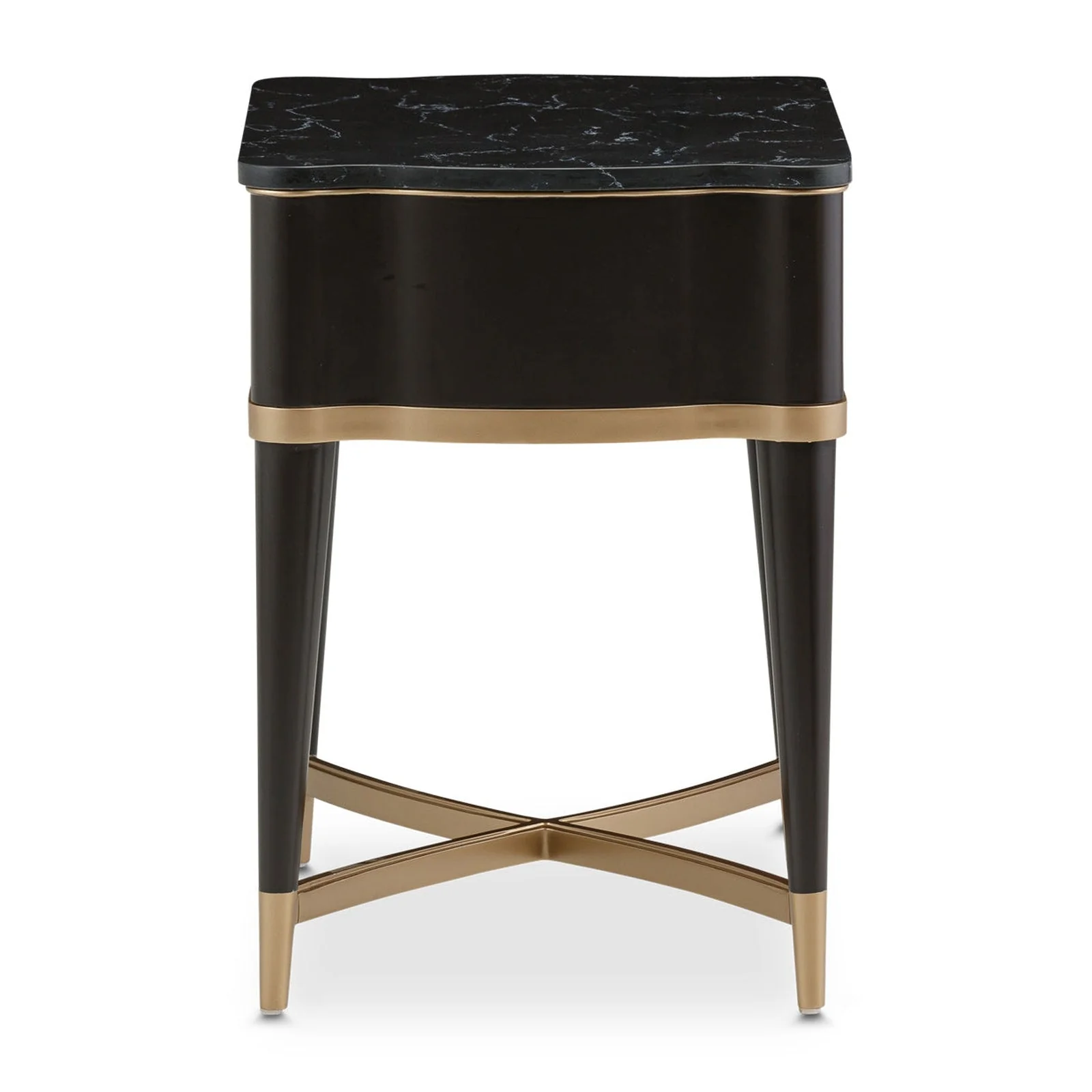 Michael Amini Malibu Crest Crotch Mahogany End Table - Image 6