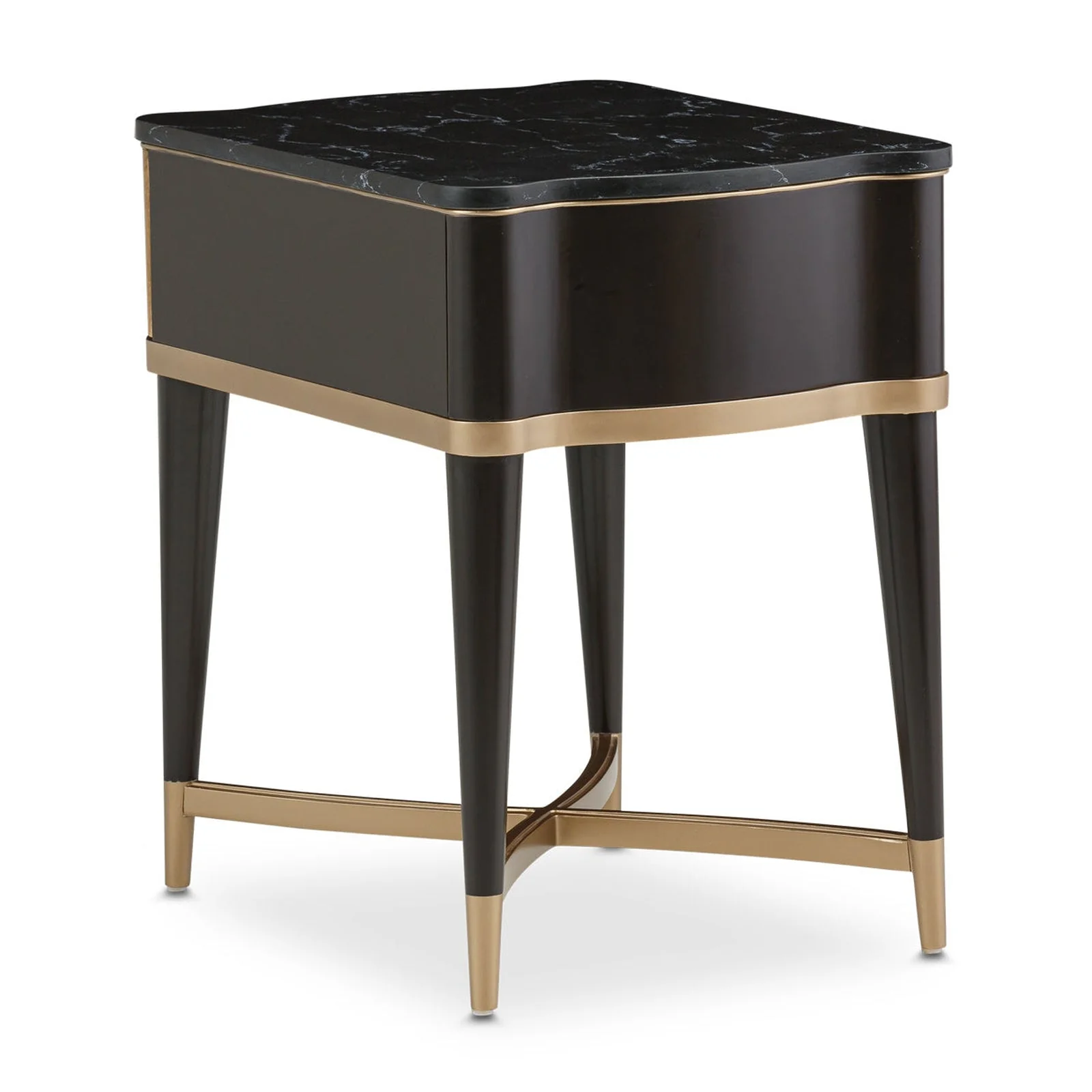 Michael Amini Malibu Crest Crotch Mahogany End Table - Image 7