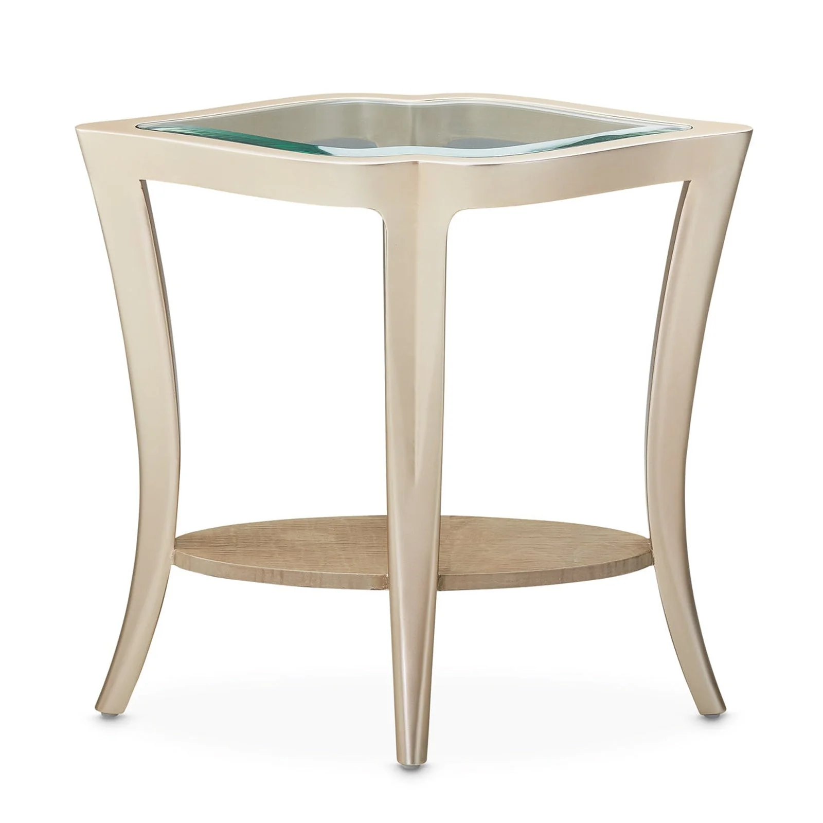 Michael Amini Malibu Crest Glass End Table - Image 4